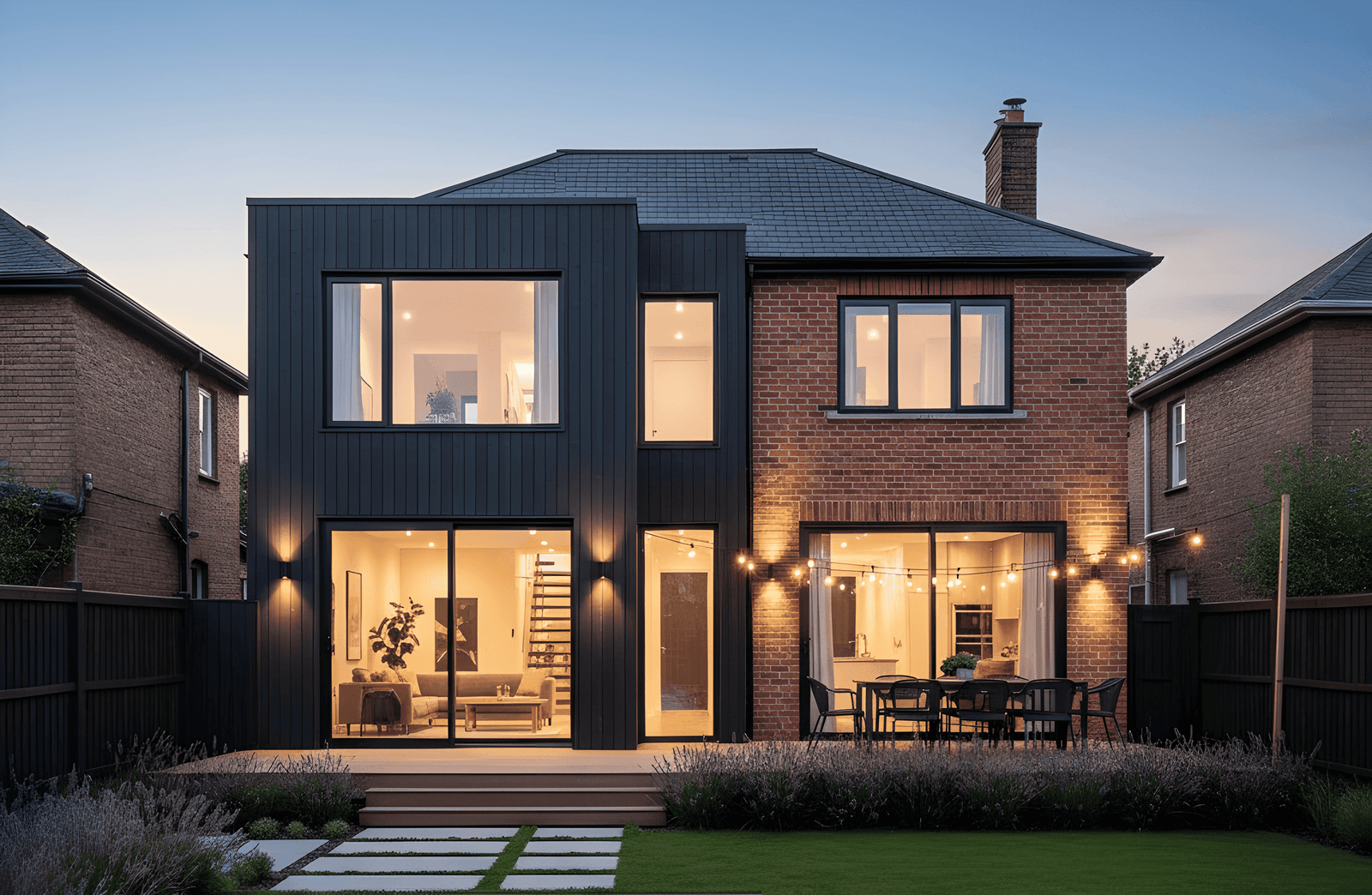 Agrandissement contemporain d’une maison